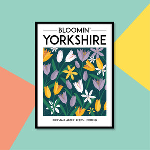 Bloomin' Yorkshire - A4 Print - Kirkstall Abbey Crocus - JAM Artworks