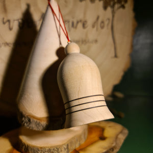 Wooden Christmas Tree Ornament - Sycamore - Wood Turned Bell - What Wood Claire Do?