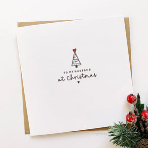 To my Husband at Christmas Card - HuandMee - Christmas greetings