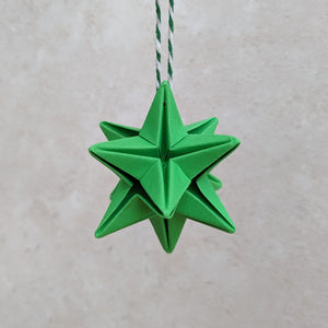 Origami Star Christmas Tree Bauble - Paper decorations - Origami Blooms