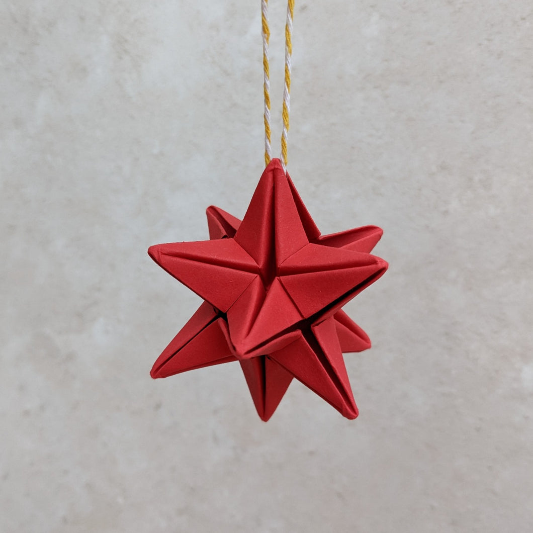 Origami Star Christmas Tree Bauble - Paper decorations - Origami Blooms