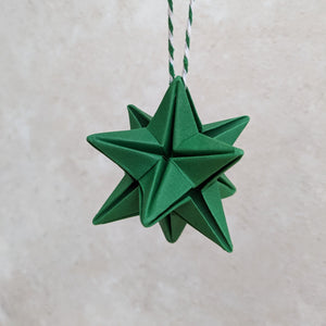 Origami Star Christmas Tree Bauble - Paper decorations - Origami Blooms