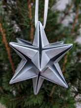 Load image into Gallery viewer, Metallic Origami Star Christmas Tree Bauble - Paper decorations - Origami Blooms
