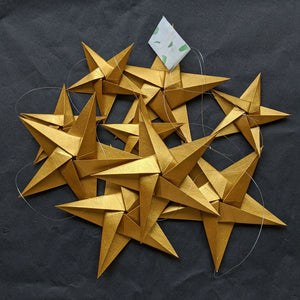 Metallic Origami Star Garland - Paper decorations - Origami Blooms