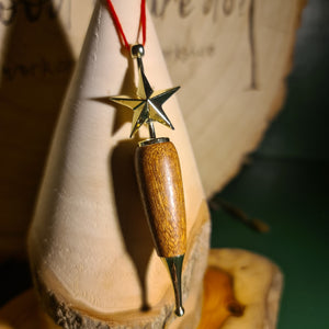 Wooden Christmas Tree Ornament - Wood Turned Star Decoration - What Wood Claire Do?