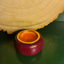 Load image into Gallery viewer, Tea Light Holder - Wood Turned Tea Light Holder - Purple Heart - What Wood Claire Do?
