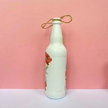 Load image into Gallery viewer, Decoupaged Beer Bottle - Poppies and Wildflowers Design - The Upcycled Shop
