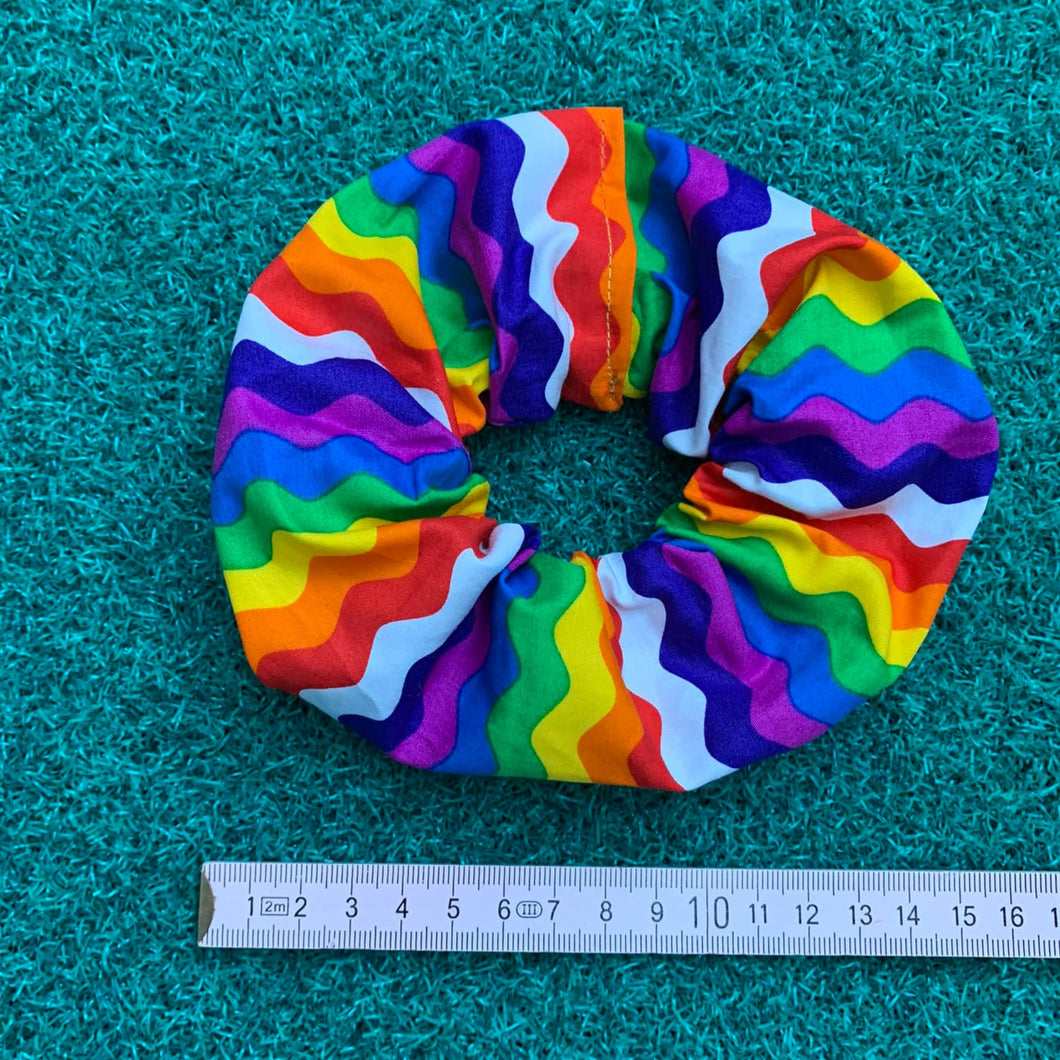 Wavy Rainbow Hair Scrunchie - Dawny's Sewing Room