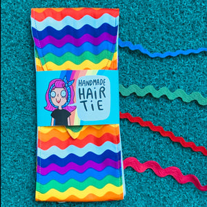 Wavy Rainbow hair ties - Adult and child sizes - Dawny's Sewing Room