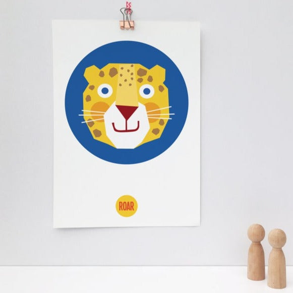 Wild Cats A4 Print - Lion, Tiger, Leopard - Emily Spikings