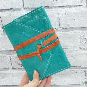 Leather covered notebook - Shadow Crafts - recycled Leather - stationery lovers
