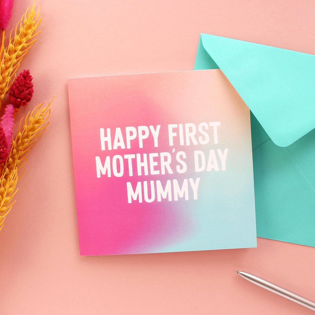 Happy First Mothers Day Mummy - Greetings Card - Purple Tree Designs