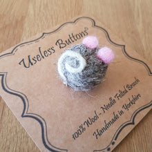 Load image into Gallery viewer, Mouse - Needle Felted Brooch - Useless Buttons
