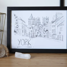 Load image into Gallery viewer, York Skyline Art Print - A4 size - Christopher Walster
