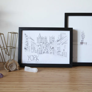 York Skyline Art Print - A4 size - Christopher Walster