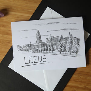 Leeds Skyline Greetings Card - Christopher Walster