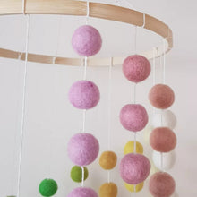 Load image into Gallery viewer, Spring time Cascading Felt Ball Mobile - Useless Buttons
