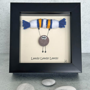 Leeds United Pebble Art Frame - Leeds! Leeds! Leeds! - Pebbled19 - Football Fans