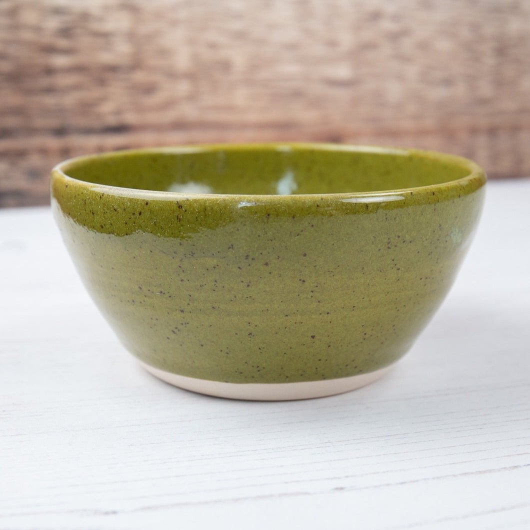 Ceramic Nibble Bowl - Olive Bowl - Green - Thrown In Stone