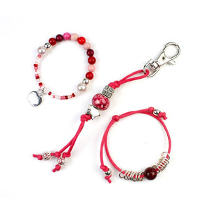 Berries Bracelets and Bag Charm kit - Children's Jewellery Making Kit - Pipkits