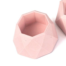 Load image into Gallery viewer, Mini Geometric Jesmonite Planter - Pink- Nine Angels

