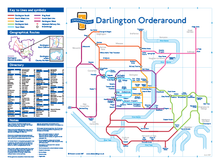 Load image into Gallery viewer, Order Around Pub Map Poster - Darlington Edition - London Underground style Poster - Pub Map York
