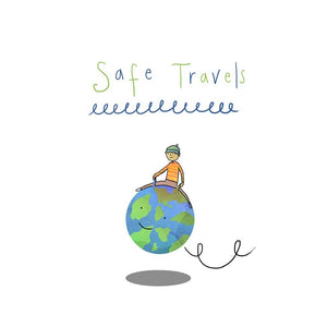 Safe Travels - Greetings Card - Illustrator Kate