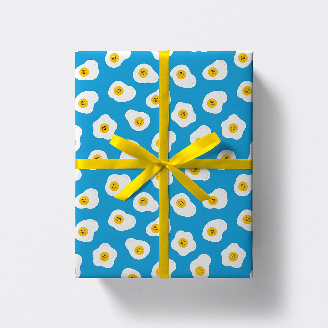 Fried Eggs Pattern Gift Wrap - Studio Boketto