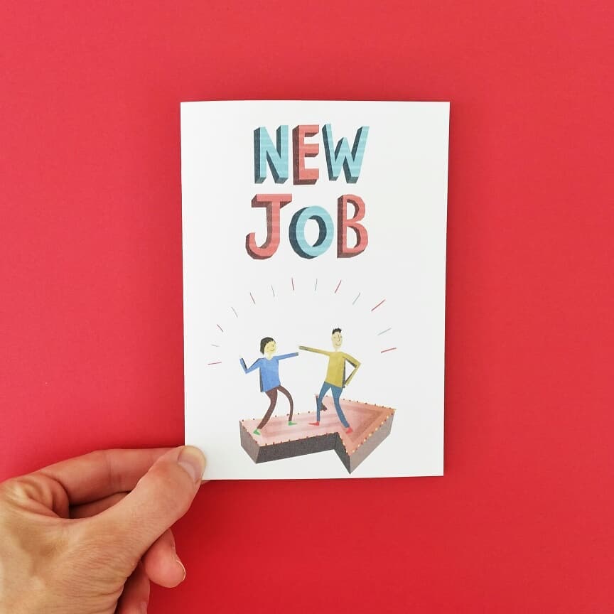 New Job - Greetings Card - Illustrator Kate