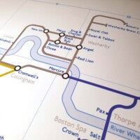 Load image into Gallery viewer, Order Around Leeds Pub Map Poster - London Underground style Poster - Christmas Gift - Leeds pubs
