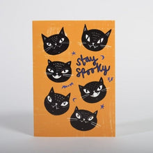 Load image into Gallery viewer, Halloween Cards - Trick or Treating - Cats Bats Pumpkins - Jenna Lee Alldread

