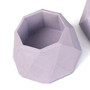 Mini Geometric Jesmonite Planter - Lilac - Nine Angels