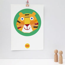 Load image into Gallery viewer, Wild Cats A4 Print - Lion, Tiger, Leopard - Emily Spikings
