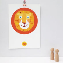 Load image into Gallery viewer, Wild Cats A4 Print - Lion, Tiger, Leopard - Emily Spikings
