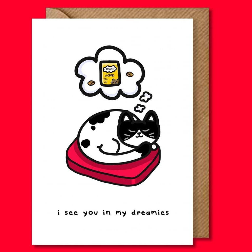 I see you in my dreamies Card - Innabox - Puns - Cat lovers