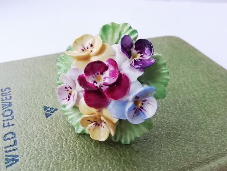 Vintage China Flowers Ring - Urban Magpie - statement china jewellery