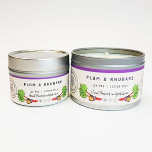 Candle - Plum and Rhubarb - hand poured soy wax candles - The Yorkshire Candle Company Ltd