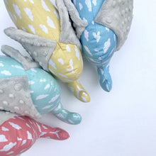 Load image into Gallery viewer, Stuffed Elephant soft toy - Green clouds - Sewn by Sarah - new baby gift
