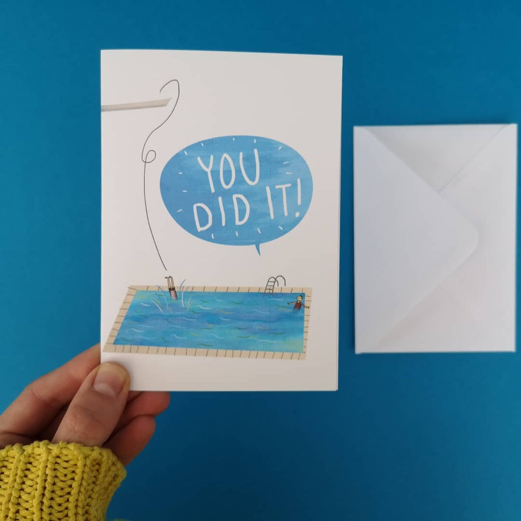 You Did It! - Greetings Card - Illustrator Kate - Congratulations