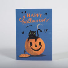 Load image into Gallery viewer, Halloween Cards - Trick or Treating - Cats Bats Pumpkins - Jenna Lee Alldread
