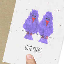 Load image into Gallery viewer, Wildflower Seed Plantable Greetings Card - Love Birds - Eco Friendly Cards
