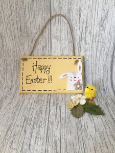 Happy Easter handpainted wooden sign