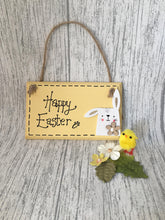 Load image into Gallery viewer, Happy Easter handpainted wooden sign
