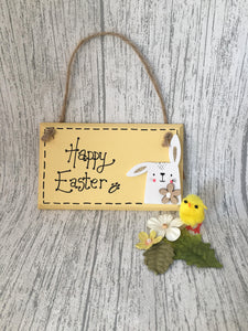 Happy Easter handpainted wooden sign