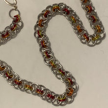 Load image into Gallery viewer, Chain-Maille necklaces - unusual jewellery - colourful necklace - Indigo Plum Creations
