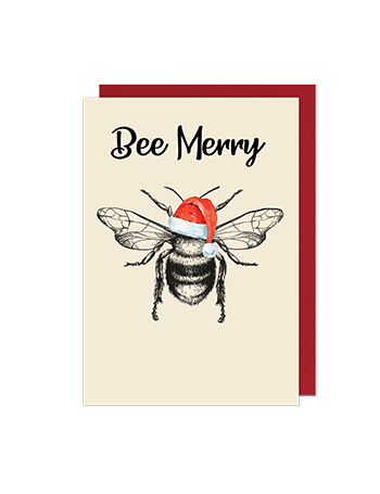 Bee Merry - Bee Christmas card - Hello Sweetie