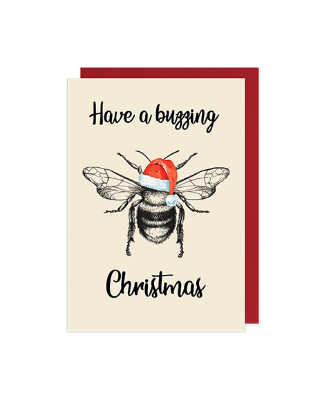 Have a Buzzing Christmas - Bee Christmas card - Hello Sweetie