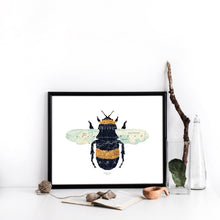 Load image into Gallery viewer, Vintage Map Artwork Framed Print - Bumble Bee - Available as Leeds, Yorkshire or Personalised Designs
