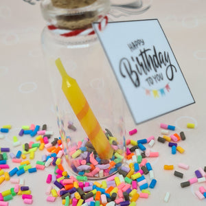 Birthday Candle - Happy Birthday to you - Bottle Keepsake - Luuce Creates