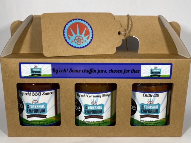 Gift Box - Pickles, Preserves, Sauces - Set of 3 jars or bottles - New Yorkshire Emporium Gift Set